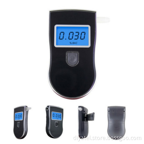 Alcohol Tester with 3-Digit Blue Backlight LCD Display and Five Replaceable Mouthpieces